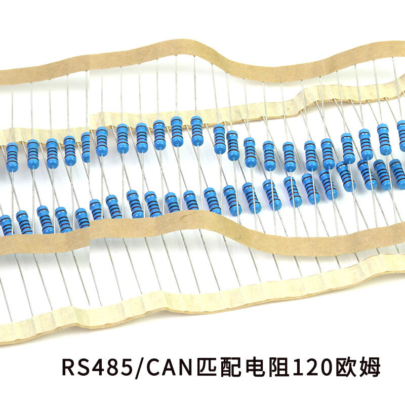 JUXIN High-Precision CAN-BUS Bus Termination Resistors, 120 Ohms, 0.25W, Serial Port, 50 pieces