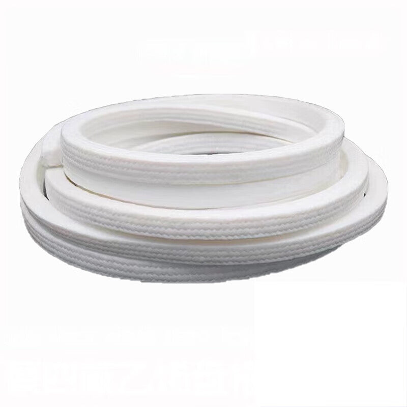 Crouching Tiger, Hidden Dragon; PTFE Packing; High Temperature and Corrosion Resistant Sealing Rope; Black and White PTFE Filler; White Oil-Free; 12mm*12mm - 1 meter