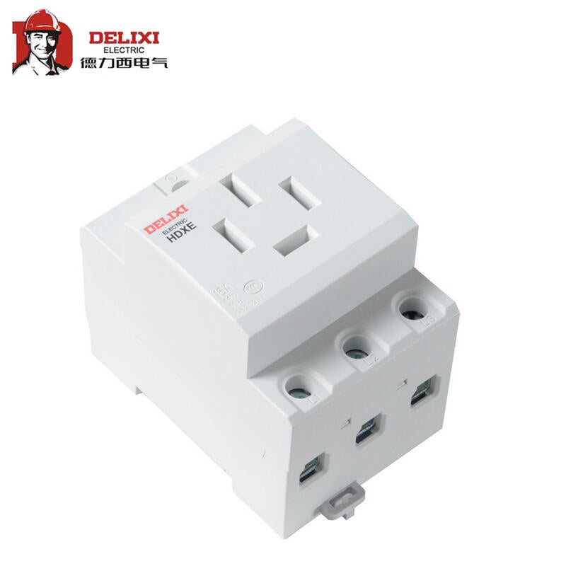 Delixi Electric HDXE rail socket; HDXE socket four plugs 16A