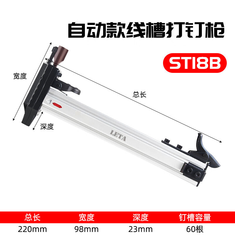 LETA ST18B semi-automatic cement nail gun and manual nailing machine LT7050 for fixing cable trays.
