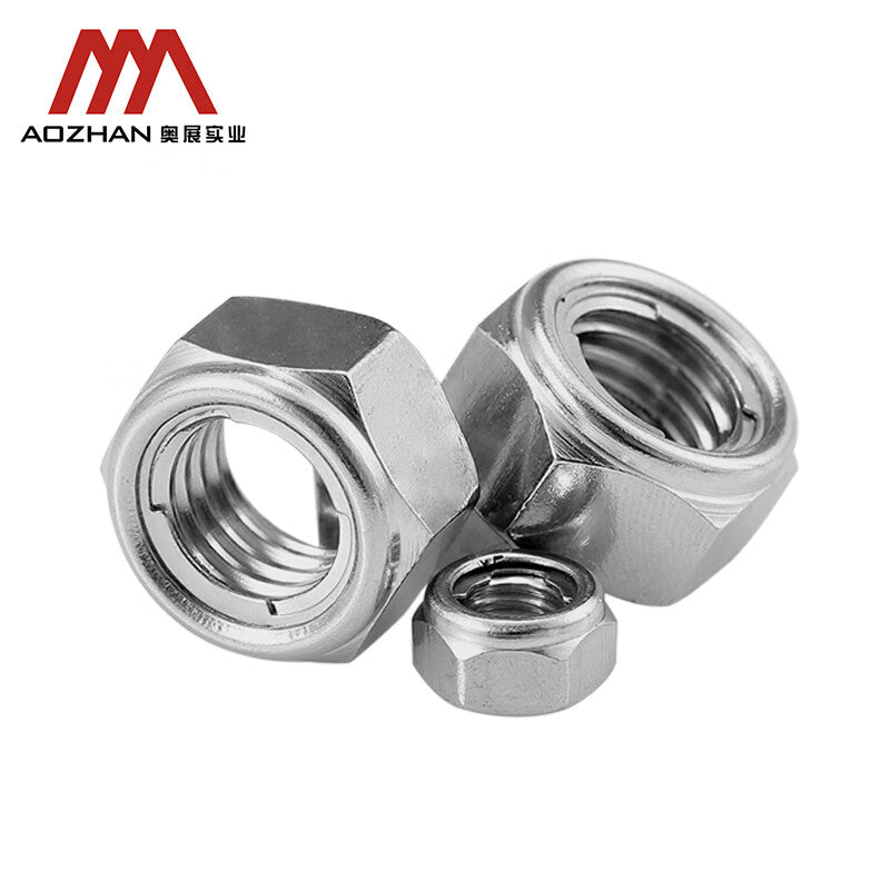 AOZHAN Industrial Co., Ltd. DIN980M type - 304 stainless steel metal lock nut, metal self-locking nut GPH M8 (900 pieces/box)
