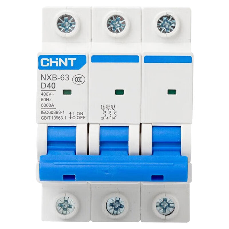 Chint miniature circuit breaker 3P 40A D 6kA NXB-63 3P D40
