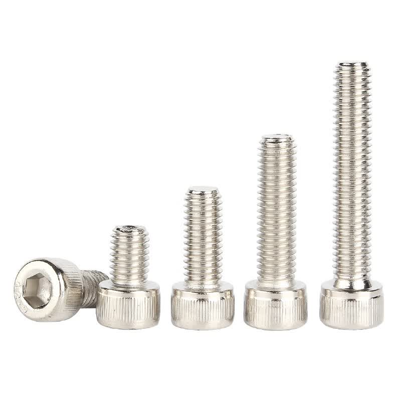 Bocai 12.9 grade nickel-plated socket head cap screws, high-strength cup head bolts, extended screws, M3x8 full thread (200 pieces/pack)