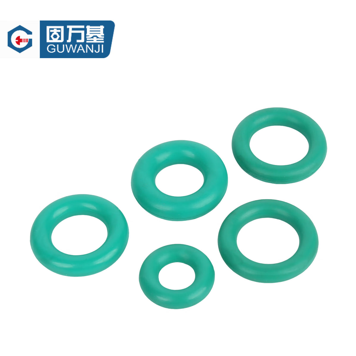 GUWANJI O-rings, fluororubber O-rings, high-temperature resistant sealing rings, wire diameter skeleton oil seal rubber rings, outer diameter 9x1mm [200 pieces]