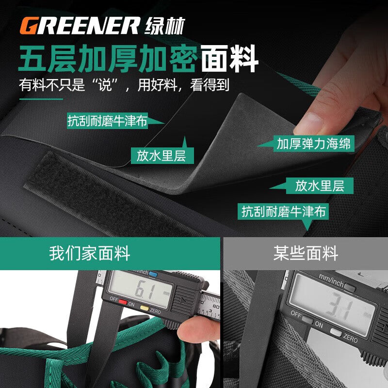 GREENER Tool Waist Bag: Multi-Function Storage Bag for Electricians, Waterproof & Durable