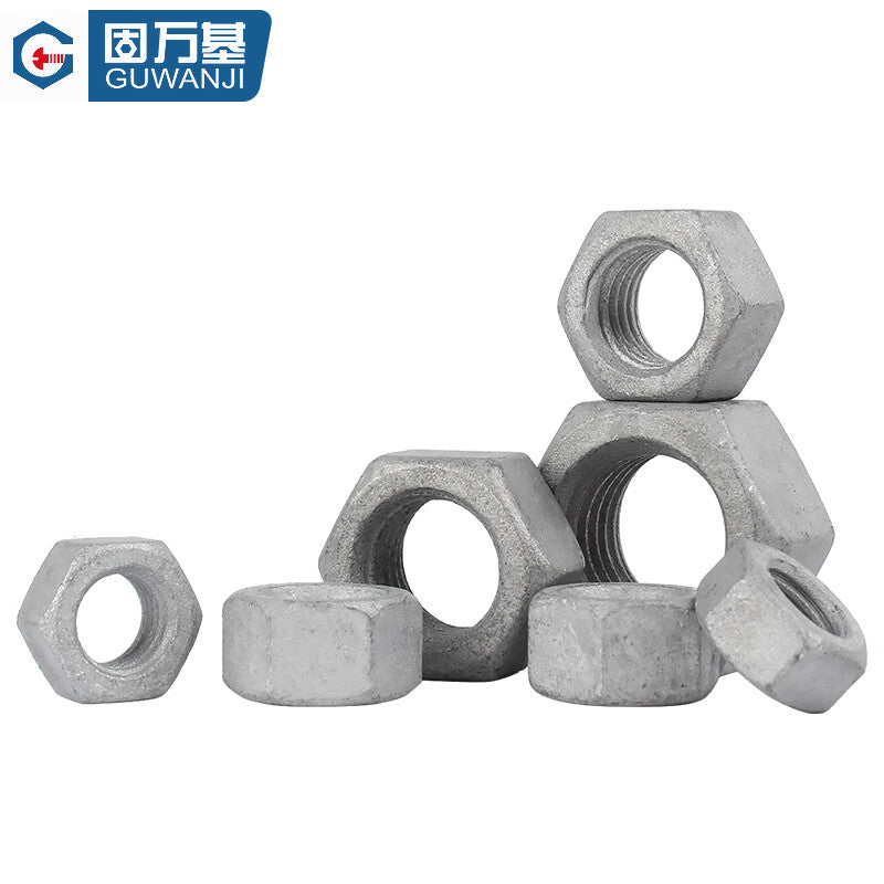 GUWANJI Hex Nuts, Hot-Dip Galvanized Hex Nuts, Grade 8 Hot-Dip Galvanized, Expanded Hole M20 [10 pieces/pack]