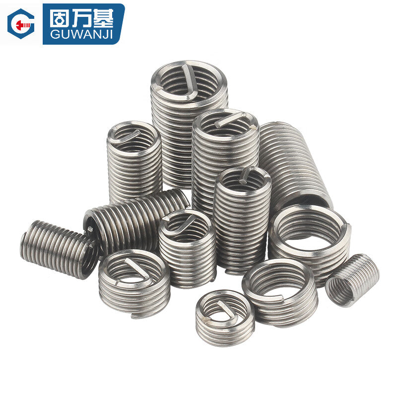 GUWANJI Wire Thread Inserts, 304 Stainless Steel Wire Thread Inserts, Thread Protective Sleeves, Steel Inserts, M8x1.25x1.5D [20 pieces]