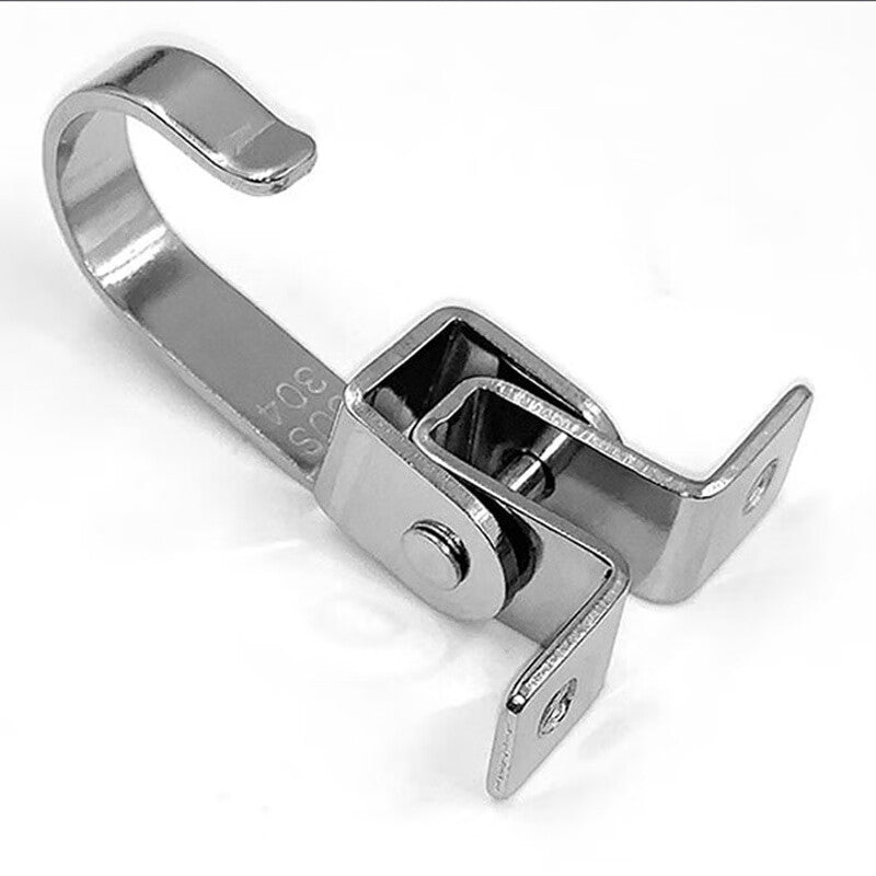 Jingu Lao 304 Stainless Steel Movable Hooks, Wall Hooks, Ceiling Hooks, Door Hooks, Bathroom Storage Hooks, 2 Pieces with Screws