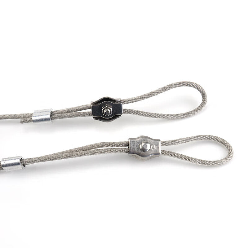 Jingu Lao Plastic-Coated Clothesline, 304 Stainless Steel, 4mm Steel Wire Rope, 17-meter Set [Steel Wire Rope + Accessories] KZS-1156