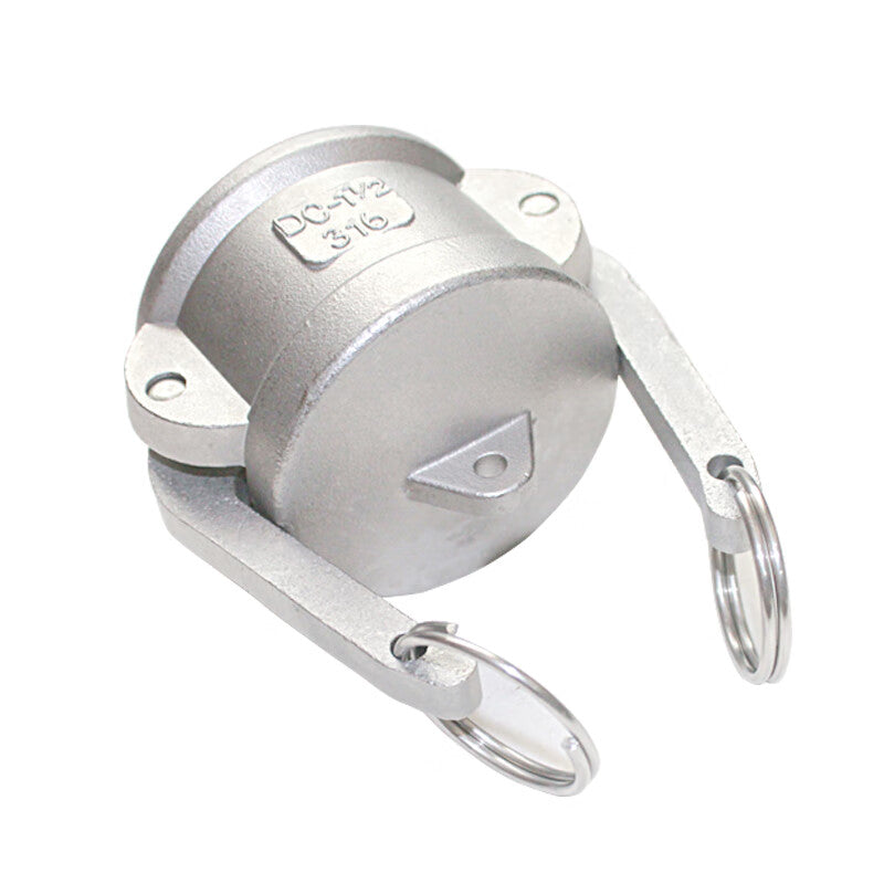Pulinle 304 Stainless Steel Quick Connector Plug DC Type Female Wrench Type Quick Connect Clip Water Pipe Oil Pipe Plug Cap DN80 (3" 3")