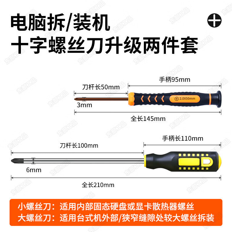 Eastern Tools Assembly Tool Set for Desktop Computers, Screwdrivers, DIY Cable Ties, Extended Magnetic Screwdriver