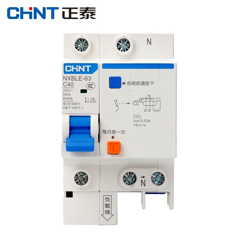 Chint (CHNT) NXBLE-32-1PN-C25-30mA-6kA small leakage protection circuit breaker leakage protection air switch