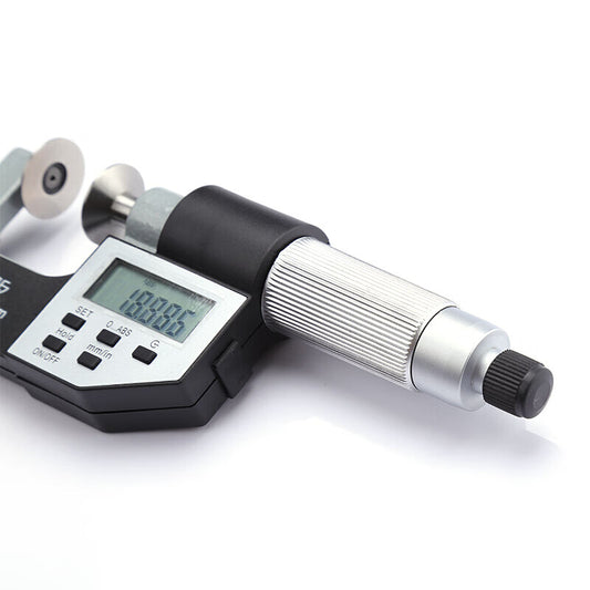Northwest Qingliang Electronic Digital Display Gear Normal Micrometer Outer Diameter Large Round Head Butterfly Micrometer 230-22-240/Measuring Range 25-50mm