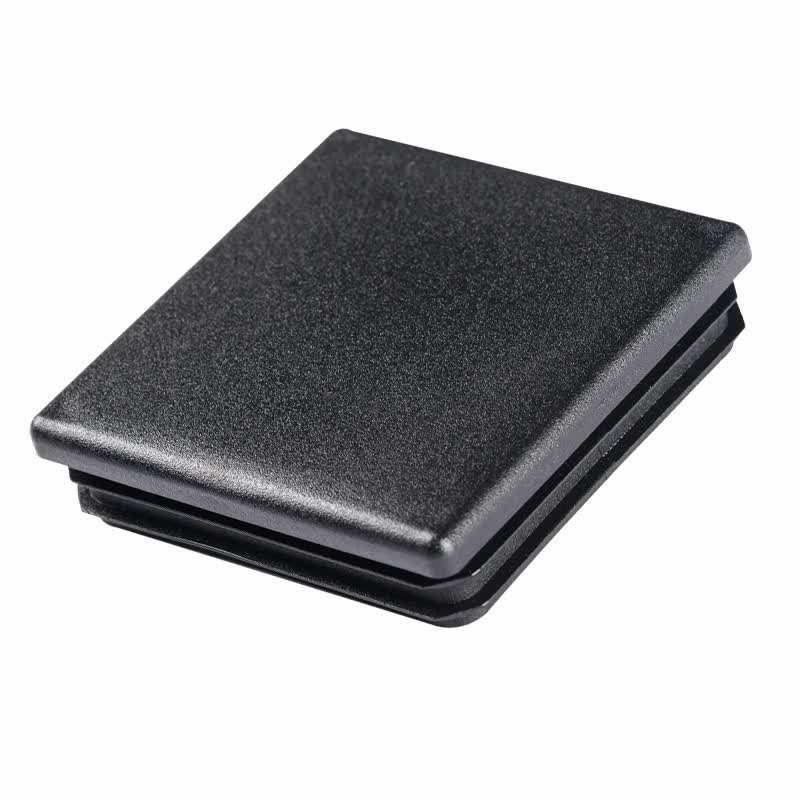 Winstein W1009 (100 pieces) Square Pipe Plugs, Plastic PE Pipe Plugs, Square Pipe Caps, Furniture Foot Pads, End Caps, Black 20*20 Square Pipe Plugs