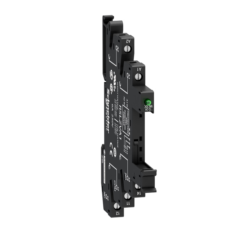 Schneider Electric Slim Relay Accessories, Screw Terminal Base, 12 - 24 AC/DC; RSLZVA1