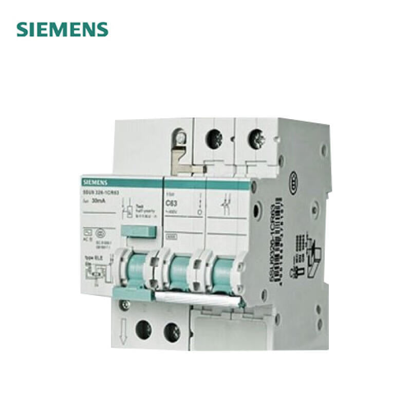 Siemens electronic residual current protection circuit breaker green series 32A 2P C 6kA 30mA AC; 5SU9-32A-2P