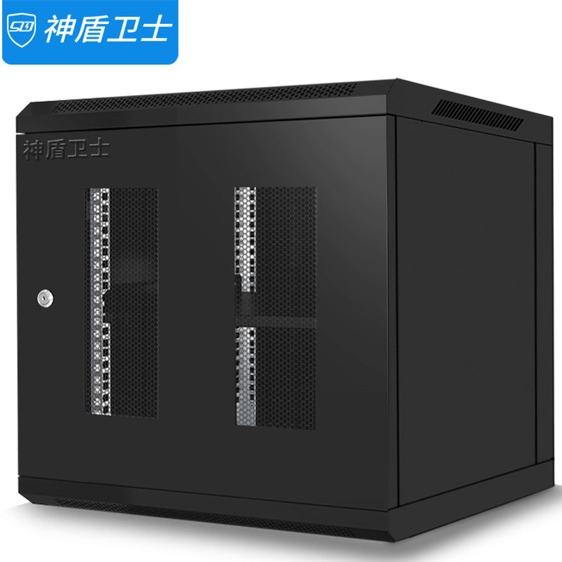 SDWS SD0509 9U Wall-Mounted Network Cabinet with Tempered Glass Door