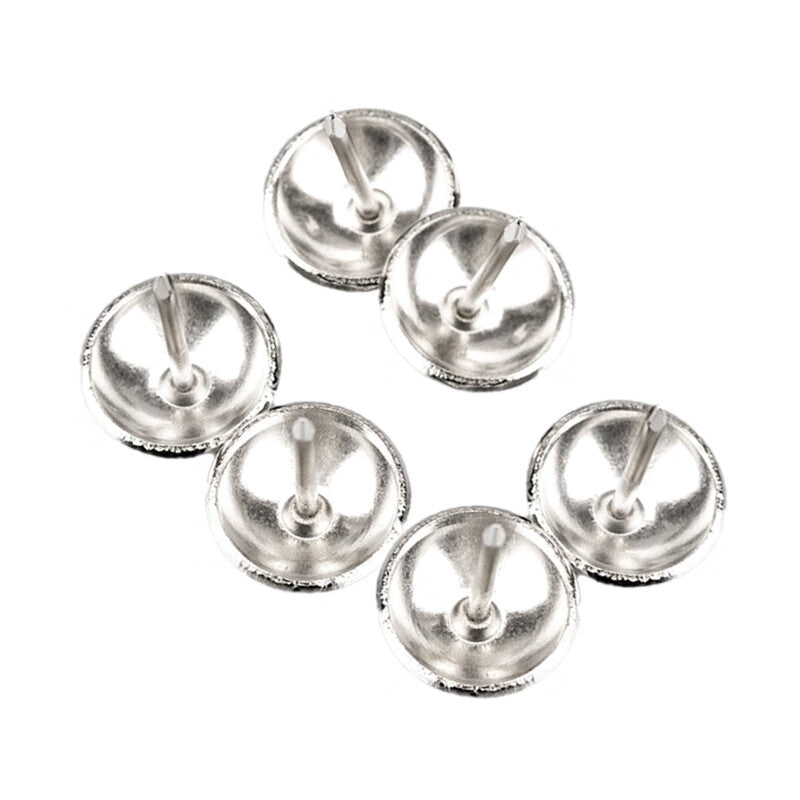 Cast Jade Large Head Round Head Nails, Antique Style Nails, Large Thumbtacks, Hard-Packed and Soft-Packed Bulb Nails, White Nickel, 11*17mm (50 pieces)