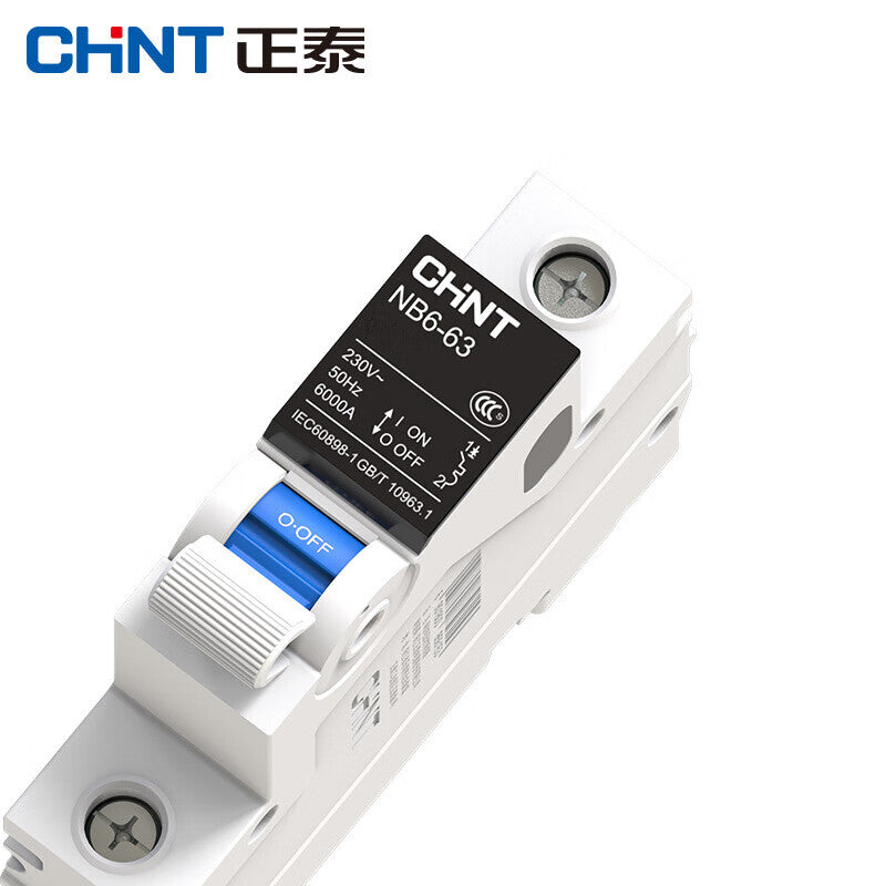 Chint NB6-63 Series 1P C63 Circuit Breaker (2-Pack)