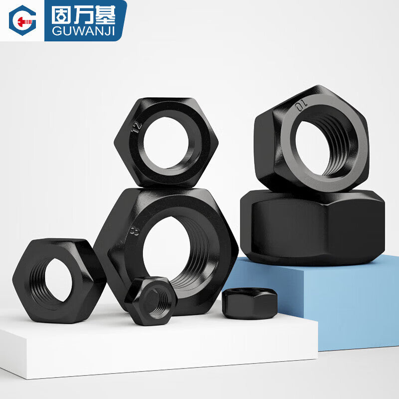 GUWANJI M24 Hex Nuts, Carbon Steel, GB/T 6170, Blackened, Minimum Order Quantity 1000/Grade 10 [Price for 1 unit]