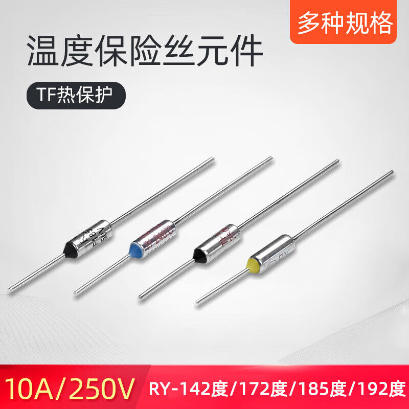Huijun TF Thermal Protection 10A 250V Thermal Fuse, TF Thermal Protection RY-185 (10 pieces)