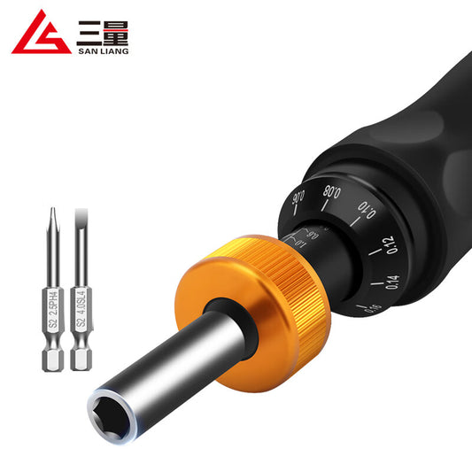 Three-position preset adjustable torque screwdriver, torque meter screwdriver, torque wrench, screwdriver bit JDSGQ-6 upgraded model, measuring range: 1.0-6.0 N.m