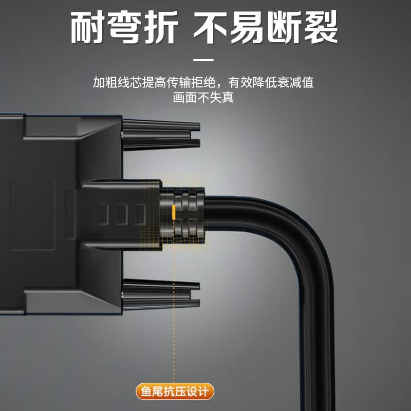 YG-LL1018-5-X HDMI to DVI adapter cable for laptops, monitors, TVs, and video projectors (2 meters).