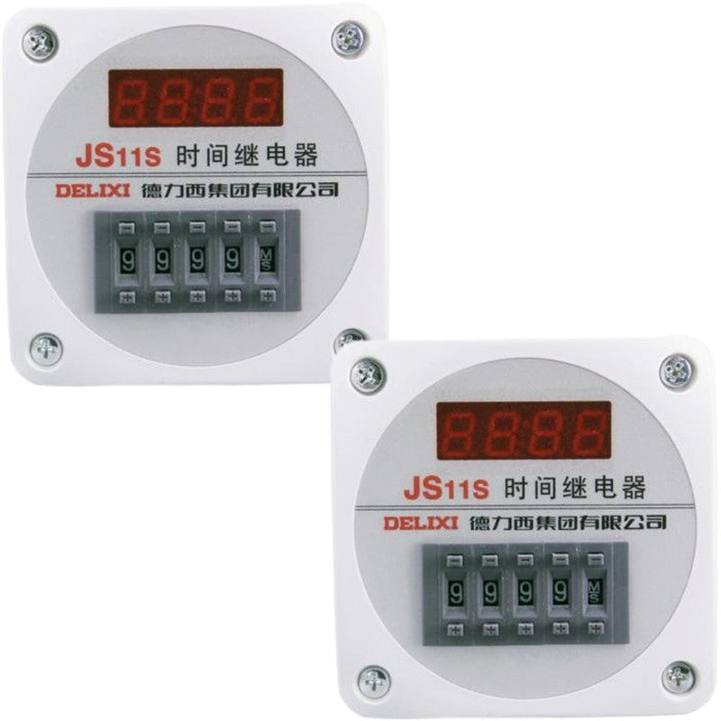 DELIXI ELECTRIC JS11S Digital Display Time Relay 1-99 Seconds AC380V