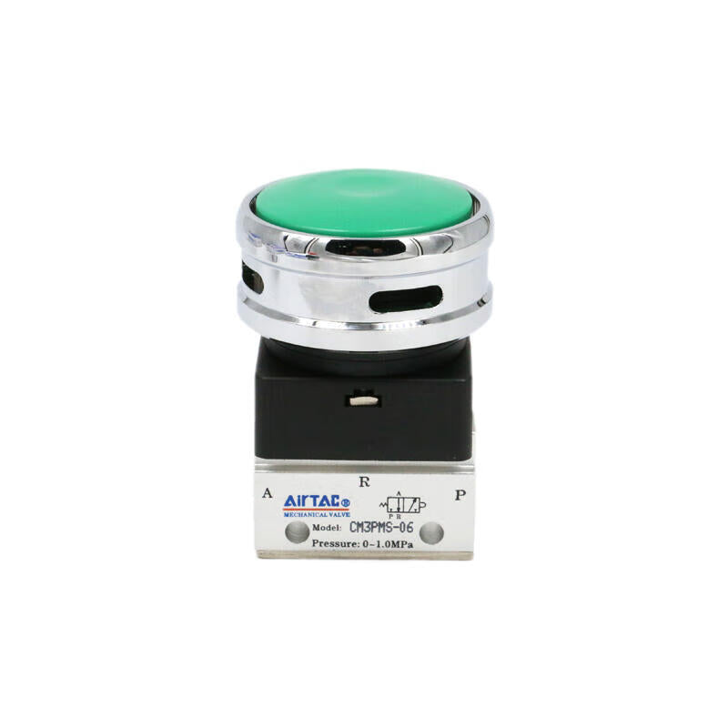 AirTAC Mushroom head push button manual valve (with protective cover) (1/8); CM3PMS06G