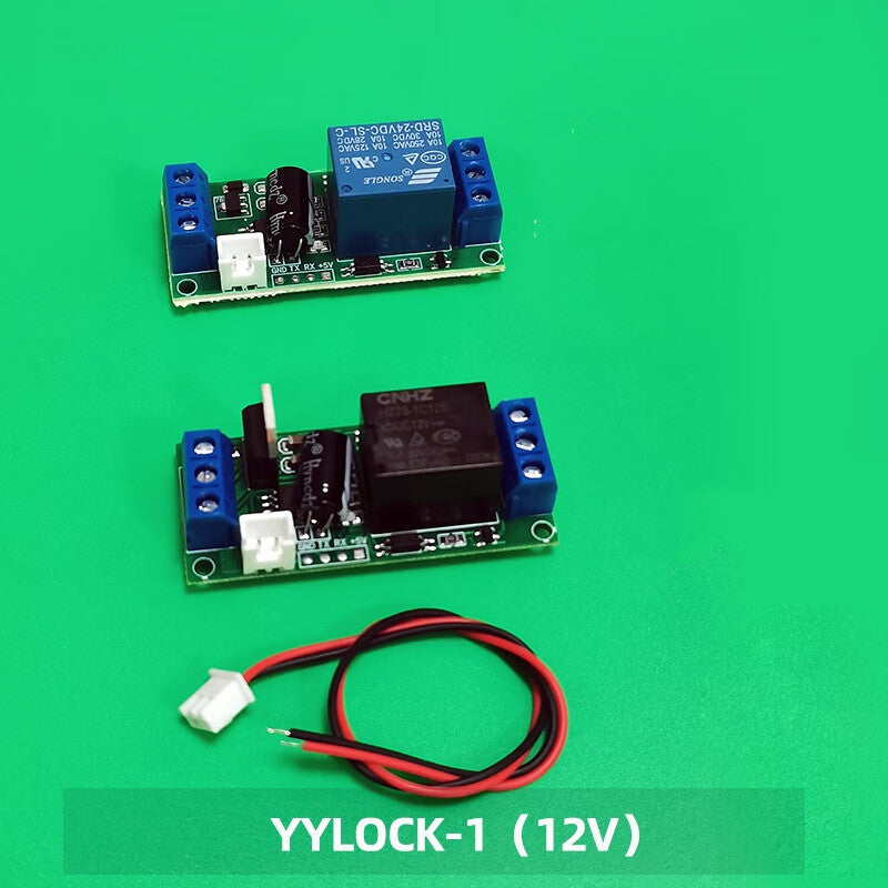 Ouhuayuan Self-locking Switch/High-level Trigger/Relay Module 5/12/24 V One-button Start/Stop Self-locking Optocoupler YYLOCK-1 (DC12V Power Supply)