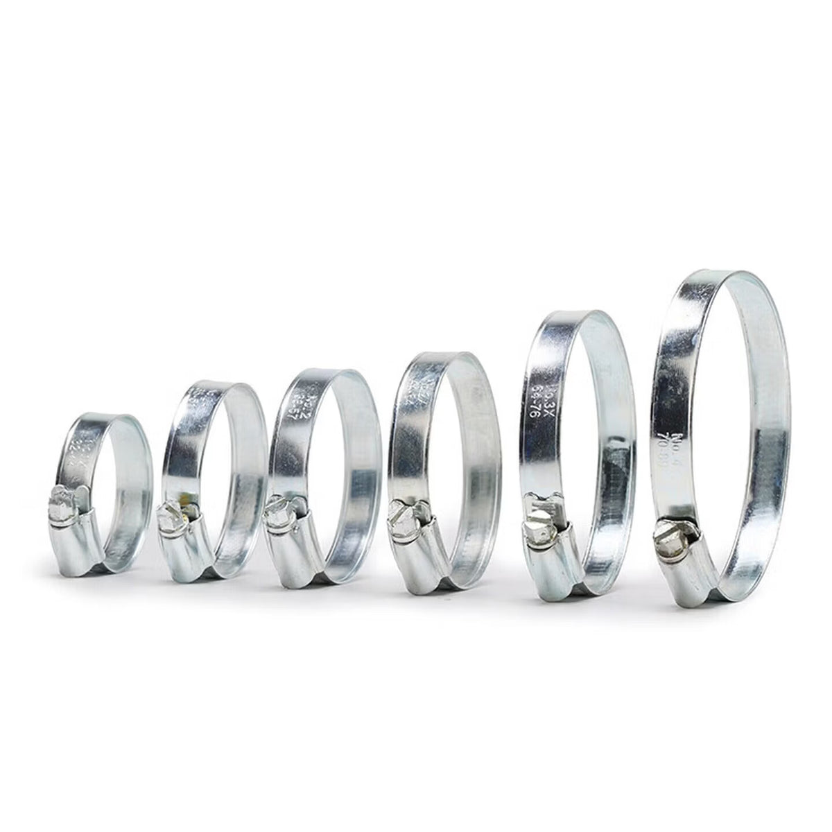 Peifan British-style galvanized iron hose clamps, carbon steel fire hose clamps, ventilation pipe metal clips, 16-25mm (5 pieces)