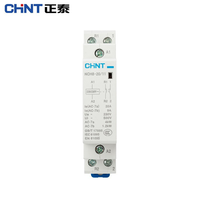 Chint (CHNT) NCH8-20/11-220/230V small single-phase AC contactor 220V rail type
