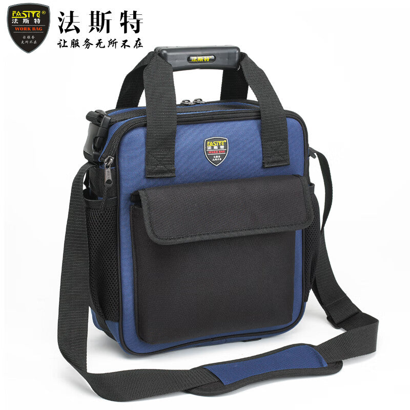 FASITE electrician tool bag - waterproof, one-shoulder messenger, repair canvas, wear-resistant, small blue