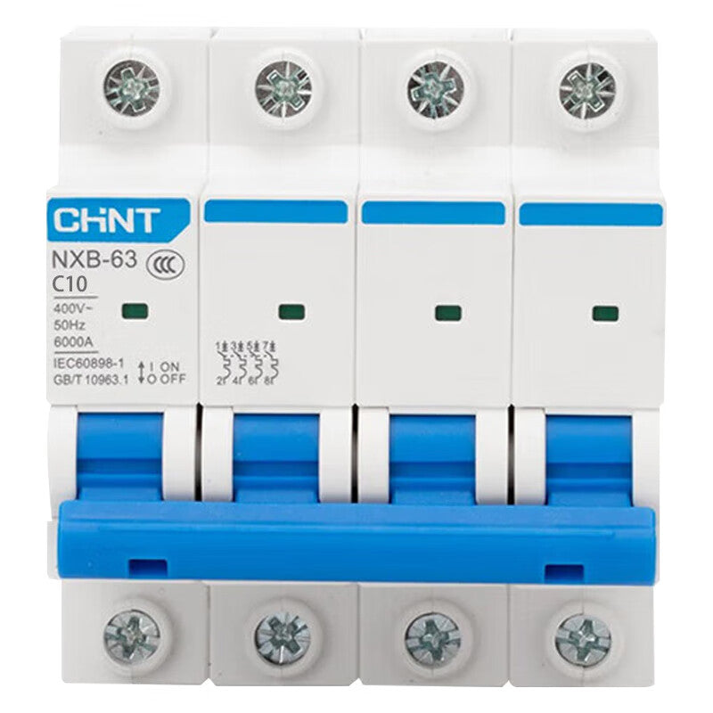 Chint Miniature Circuit Breaker 4P 10A C 6kA NXB-63
