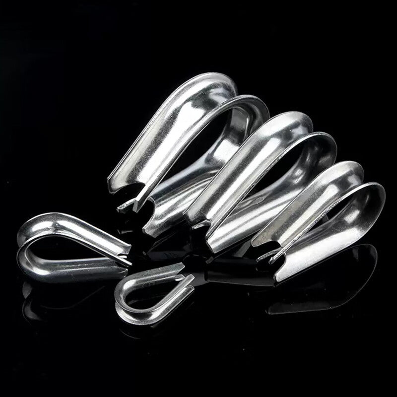 Deqi 304 Stainless Steel Collar, Wire Rope Protective Collar, Triangular Collar, Sheep's Eye Triangular Collar M22 (1 piece per pack)