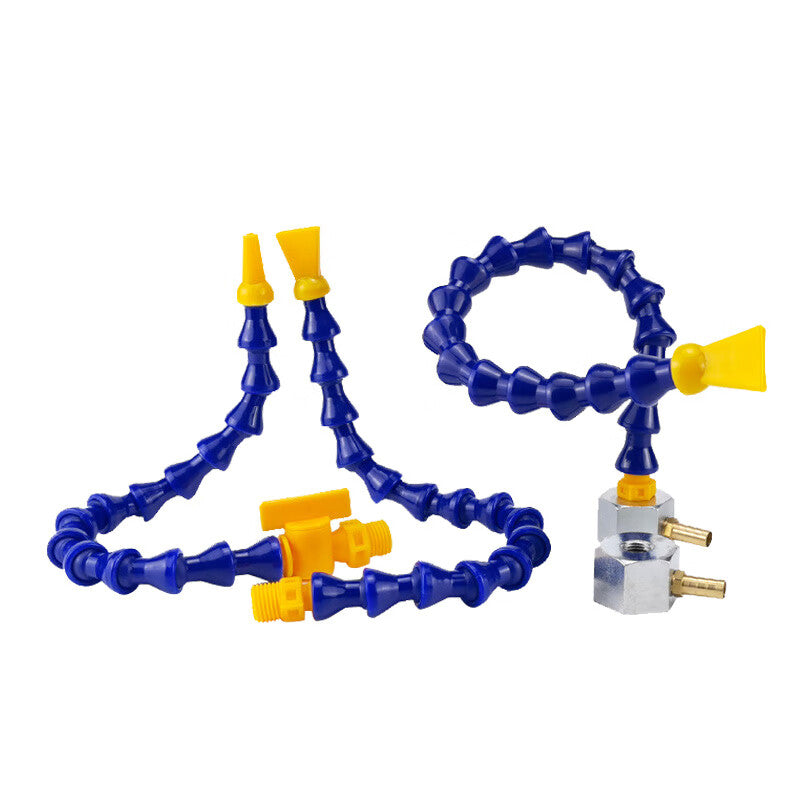 Xinguang Pneumatic Accessories: Plastic Universal Bamboo Joint Tube, Cooling Tube, Adjustable Nozzle Head Curved Tube, 2/30cm Cooling Tube (Round Nozzle), 2 pieces/set