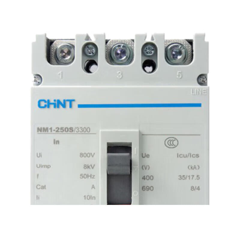 Chint Electric NM1 plastic case distribution protection circuit breaker; NM1-250S/3300 225A G