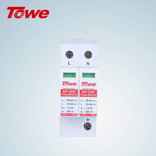 TOWE AP-20D 2P SPD Surge Protector 220V Lightning Arrester