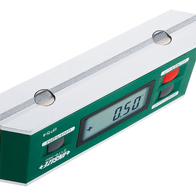INSIZE Digital Level, Inclinometer, IP54 Dustproof and Waterproof Level, Tilt Gauge, Angle Measuring Instrument, High Precision 2179-360, Measuring Range 0-360° x 0.05°