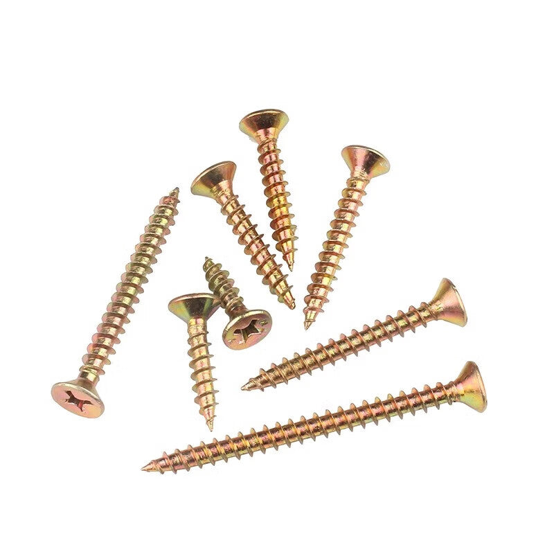 Yongli Shang Fiber Nails, Zinc-Concentrated Flat Head Self-Tapping Screws, Hardened Phillips Head Screws, Countersunk Self-Tapping Screws, Wood Screws, Wall Panel Nails, Drywall Screws, National Standard Collection, M3.5*16 [1 lb/625 pieces]