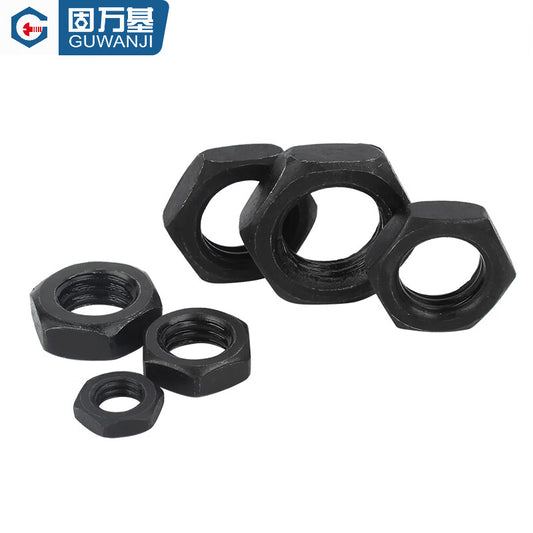 Guwanji GWJ-172 Hexagonal Thin Nut, Grade 8.8 High Strength Fine Thread Hexagonal Nut, Fine Thread M14 [50 pieces] Standard Thread