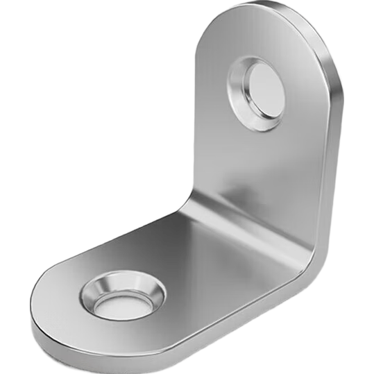 Chuco stainless steel angle bracket right-angle fixing triangular bracket connector reinforces and supports shelf tray, 10 pieces per pack (double hole)
