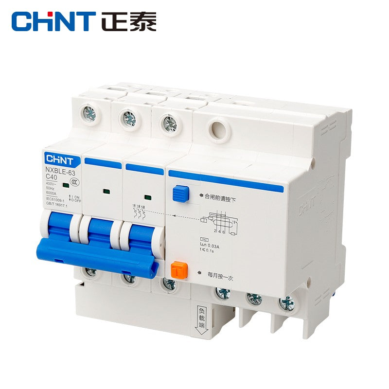 Chint NXBLE-63 3P C40 30mA 6kA Leakage Protection Circuit Breaker