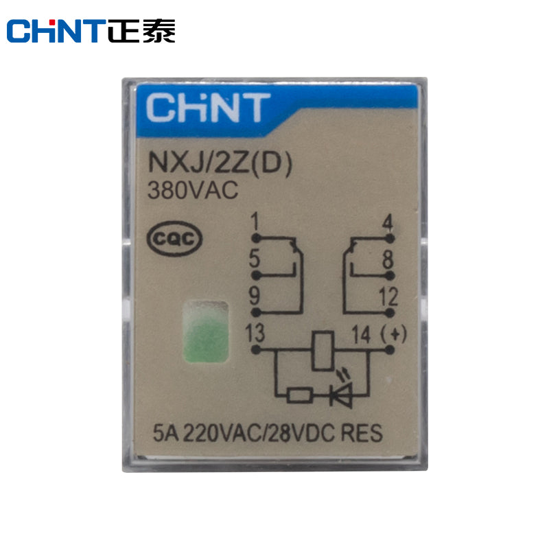 Chint (CHNT) NXJ/2Z (D) 380VAC plug-in small intermediate electromagnetic relay (base photographed separately)
