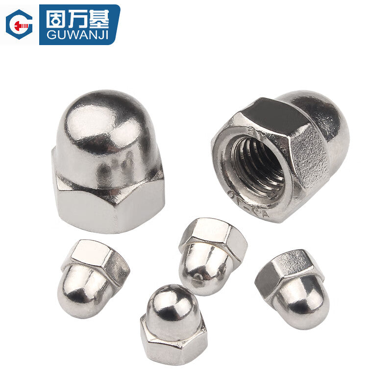 GUWANJI Hexagonal Cap Nut, Stainless Steel Cap Nut, Decorative Screw Nut, M6 [50 pieces/pack], 304 Material