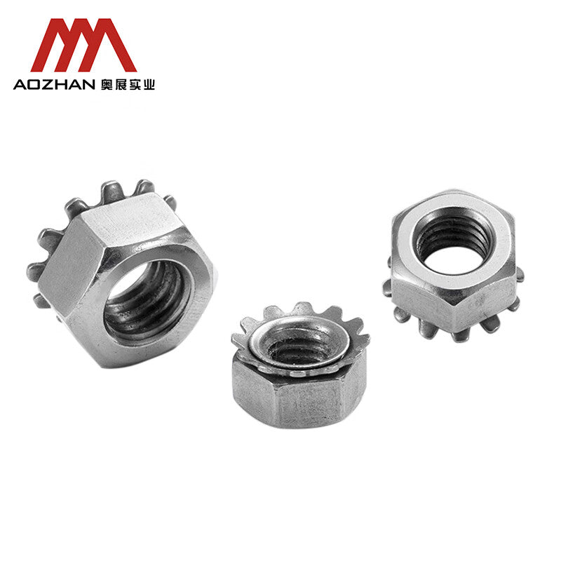 AOZHAN SJ2843K type nuts, K caps, 304 stainless steel, full series GPH M8 (1500 pieces/box)