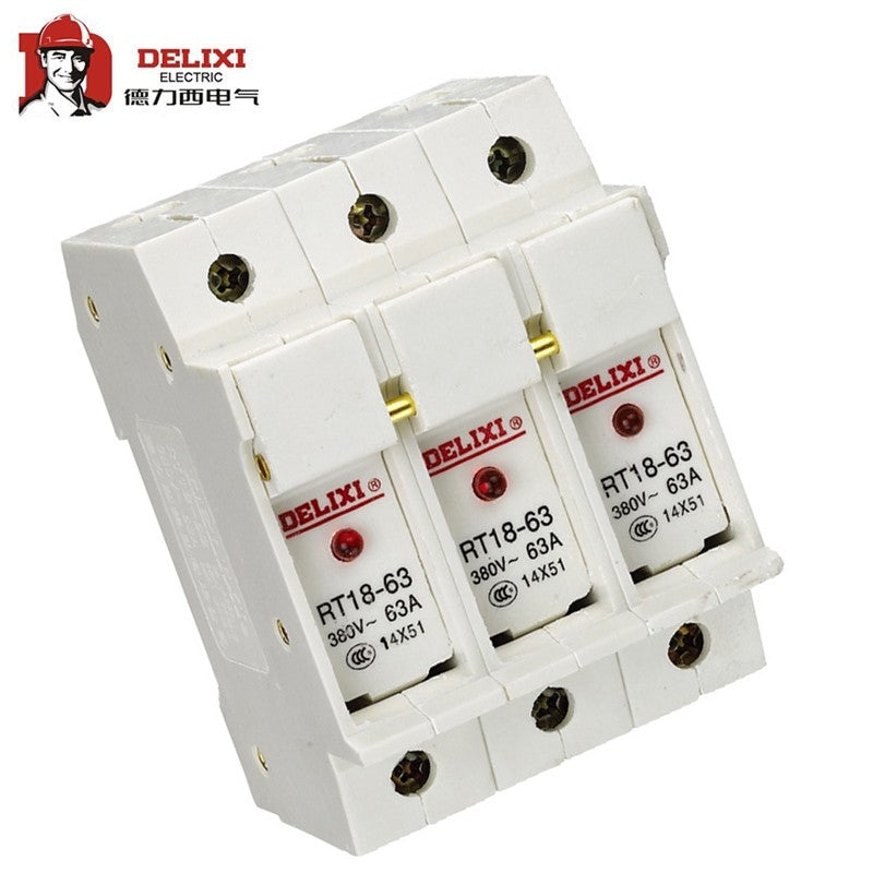 Delixi Electric cylindrical cap fuse base RT18-32 (white)