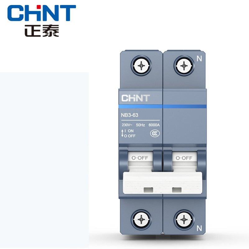 Chint (CHNT) small circuit breaker NB3-63 1P+N series C10 (pack of 3)
