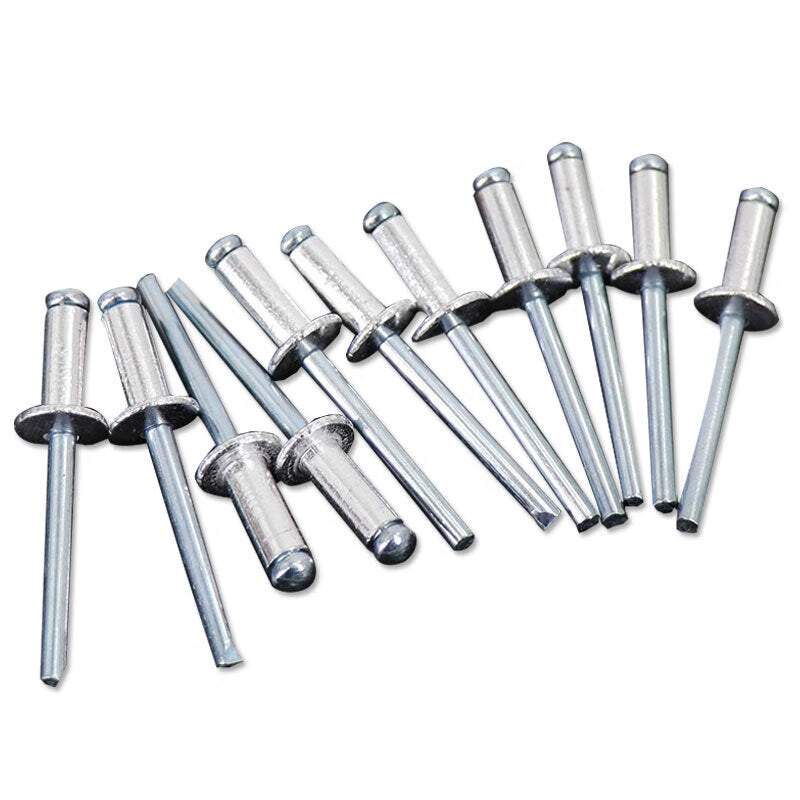 Winstein WSX214 Blind Rivets, DIN7337 Type A, Open-type Flat Round Head, Blue/White Zinc, 5×30 (250 pieces)