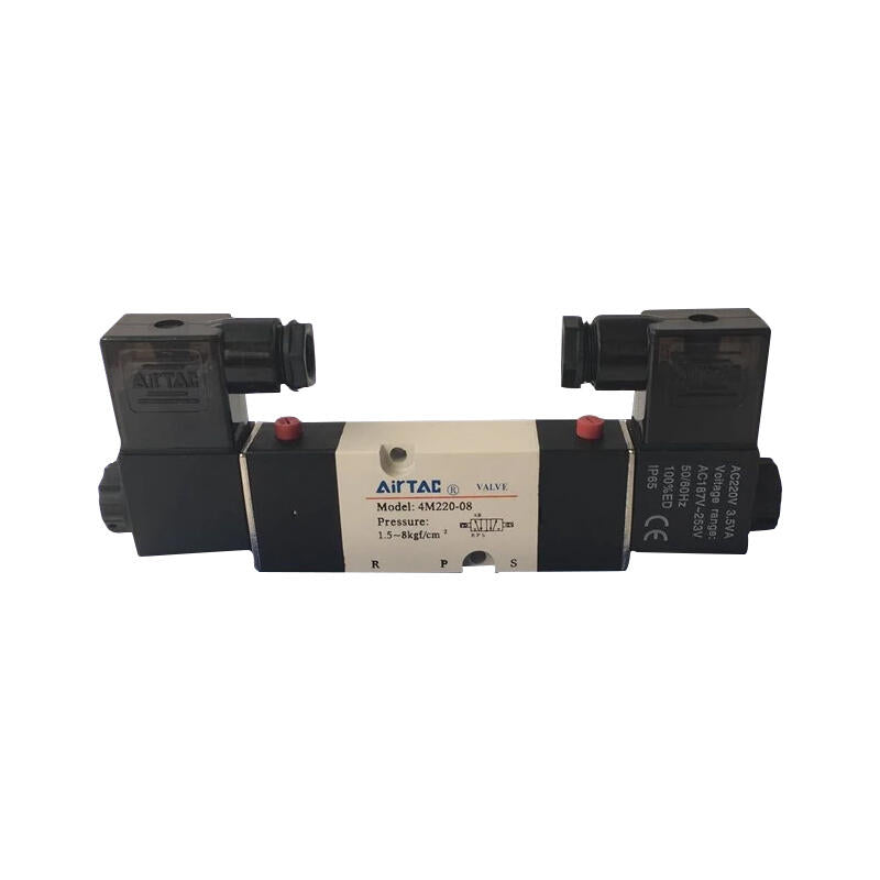 AirTAC NAMUR specification internal pilot solenoid valve, 2-position 5-way, double solenoid, DIN socket type; 4M22008A